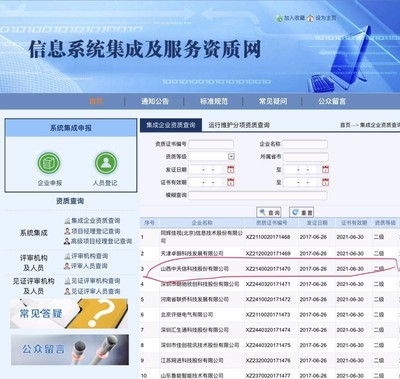 中天信獲信息系統(tǒng)集成及服務(wù)二級(jí)資質(zhì)，開啟專業(yè)服務(wù)新篇章